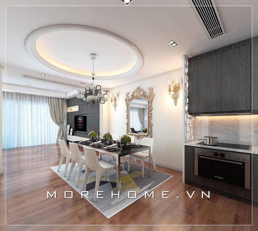 Mẫu bàn ăn chung cư đẹp, hiện đại